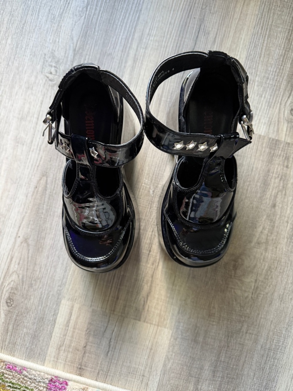 Demonia Black Mary Jane Platform s - Picture 5 of 5